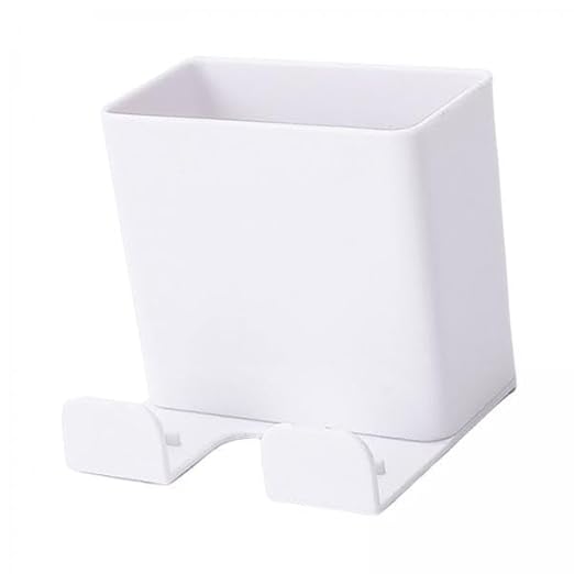 Sellerfoster Wall Mounted Mobile Holder & Remote Storage Case | Multi-Purpose Phone Stand with Charging Hole | No-Drill Organizer for Home & Office