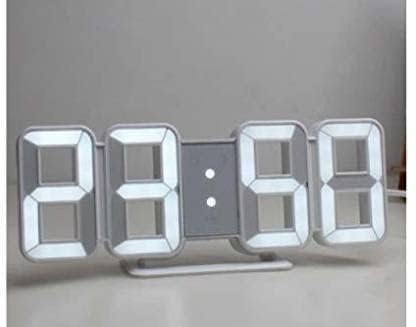 Sellerfoster 3D Led Digital Wall Clock for Home, Alarm Clock Table Clock Wall Hanging, Auto-Adjustable Brightness, Easy to Read at Night