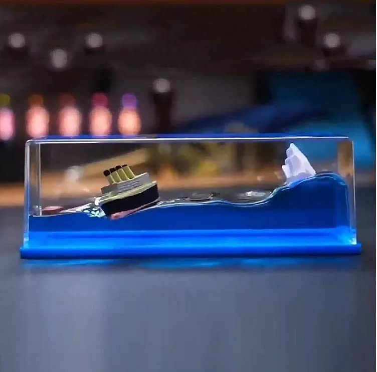 Sellerfoster Adult Car Interior Dashboard Decoration, Titanic Wave Cruise Ship, Liquid Wave Cruise Ship Decoration, Nautical Showpiece For Show Piece For Home Decor, Car Dashboard, Living Room, Office