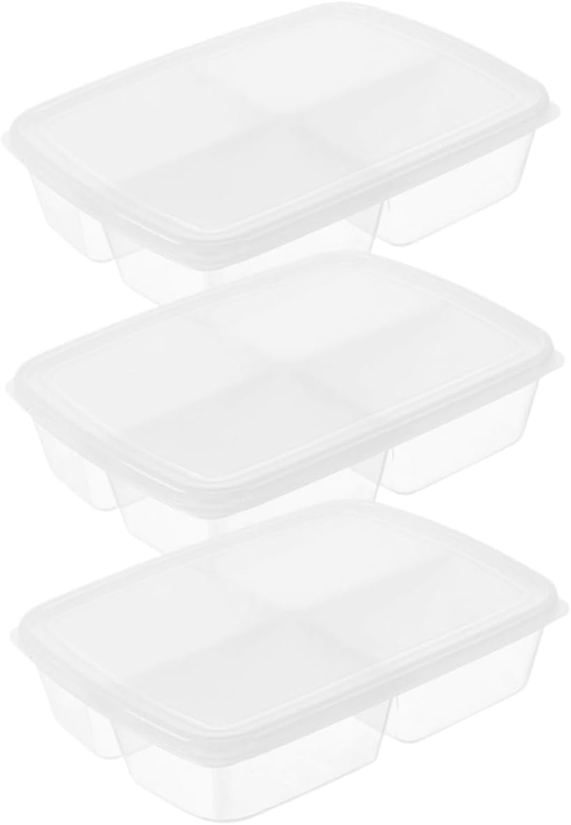 Sellerfoster 4 Compartment Food Storage Box ? Portion Control Lunch Container for Meals & Snacks | Leak Resistant, Durable & Easy to Carry