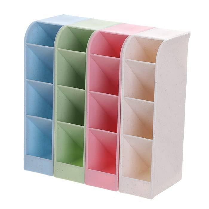 Sellerfoster 4 Grid Desktop Pen Holder ? Multipurpose Desk Organizer for Pens, Stationery, Makeup Brushes & Accessories