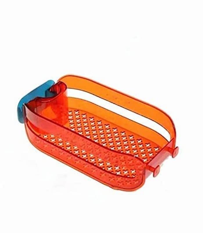 Sellerfoster Plastic Faucet Drain Basket ? Hanging Sink Strainer Organizer for Sponge, Soap & Kitchen Accessories | Quick Drain Design