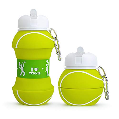 Sellerfoster Sports Basketball Shaped Silicone Water Bottle, 520 ML, Hot and Cold, Unbreakable, Foldable, Pack of 1, Multicolour
