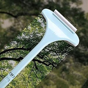 Sellerfoster Window Screen Cleaning Brush with Wiper ? Dual-Function Mesh Cleaner & Glass Squeegee Tool for Windows, Screens & Mirrors | Durable Handle, Easy Cleaning