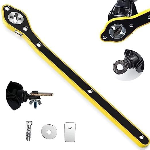 Sellerfoster Auto Labor-Saving Jack Ratchet Wrench with Long Handle, Car Jack and Lug Wrench, Handle Scissor Jack for Motorcycle, Car, SUV