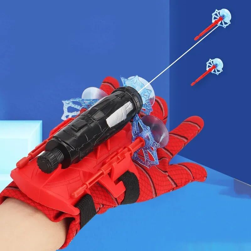 Sellerfoster Spider Web Shooters Toy for Kids Fans, Hero Launcher Wrist Toy Set, Cosplay Launcher Bracers Accessories, Sticky Wall Soft Bomb Funny Children's Educational Toys, Multicolor
