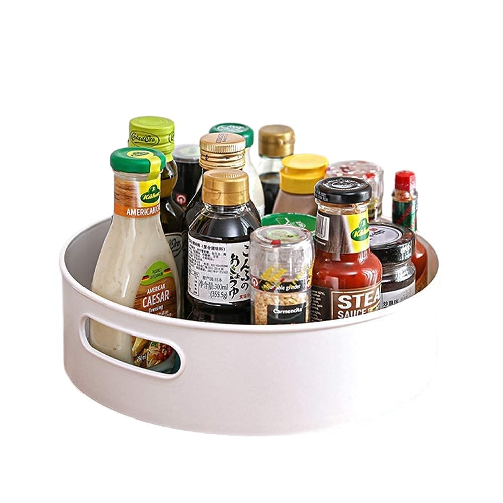 Sellerfoster 360ø Rotating Multipurpose Organizer Tray ? Spin Storage Turntable for Kitchen, Fridge, Bathroom & Dressing Table | Anti-Slip Base Utility Tray