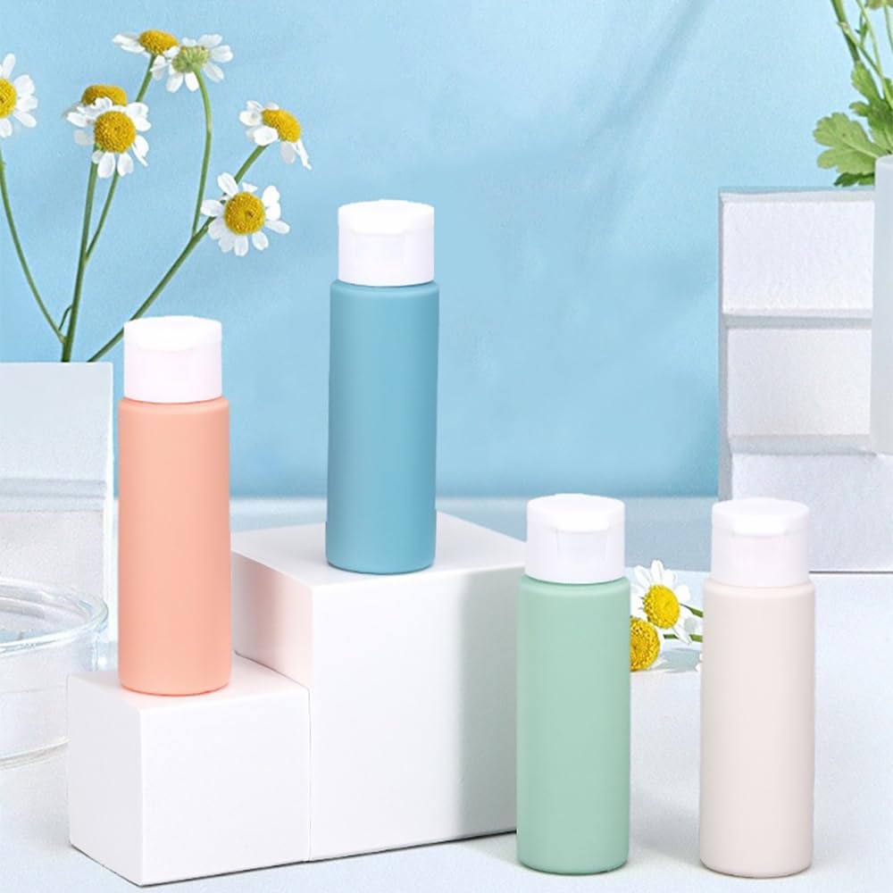 Sellerfoster 4 Pcs Travel Bottle Set ? Leakproof Refillable Containers for Shampoo, Lotion & Liquids | Portable, Reusable & Travel Friendly