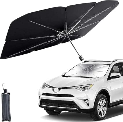 Sellerfoster Auto Protector Sunshade Cover ? Foldable Windshield Sun Shade for Car | UV Protection, Heat Reduction & Interior Protection