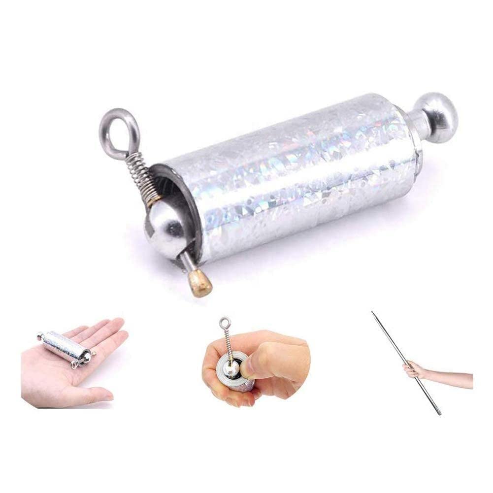 Sellerfoster Magic Stick Silver Appearing Cane Metal Steel Stick Stretchable Extendable Stick Magical Pocket Stick Staff for Girls Boys Adult