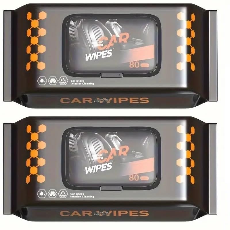Sellerfoster Car Cleaning Wet Wipes ? Multi-Surface Interior Cleaning Wipes for Dashboard, Seats & Panels | Quick Clean, Streak-Free & Disposable