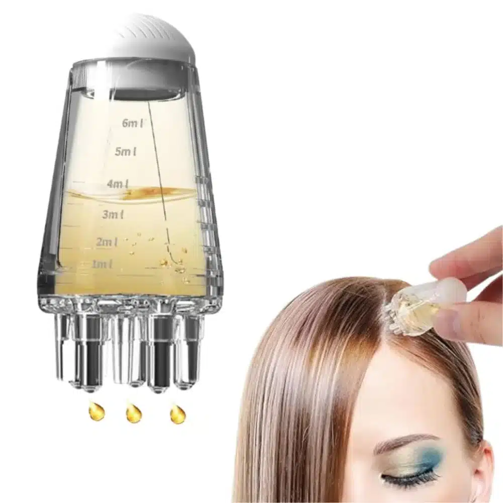 Sellerfoster Hair Oil applicator, Scalp Applicator Comb, Ball Root Comb applicator Bottle Scalp Massager Hair Growth? Hair Massager for Hair Growth, Ball Hair Oil Applicator Bottle