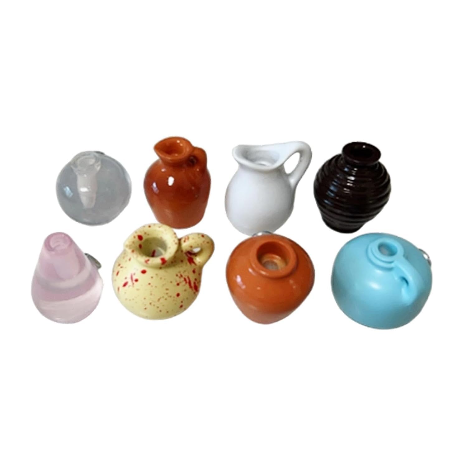 Sellerfoster Mini Vase Fridge Magnets ? 3D Resin Refrigerator Decorative Magnets for Kitchen, Locker & Office | 8 Pcs Set