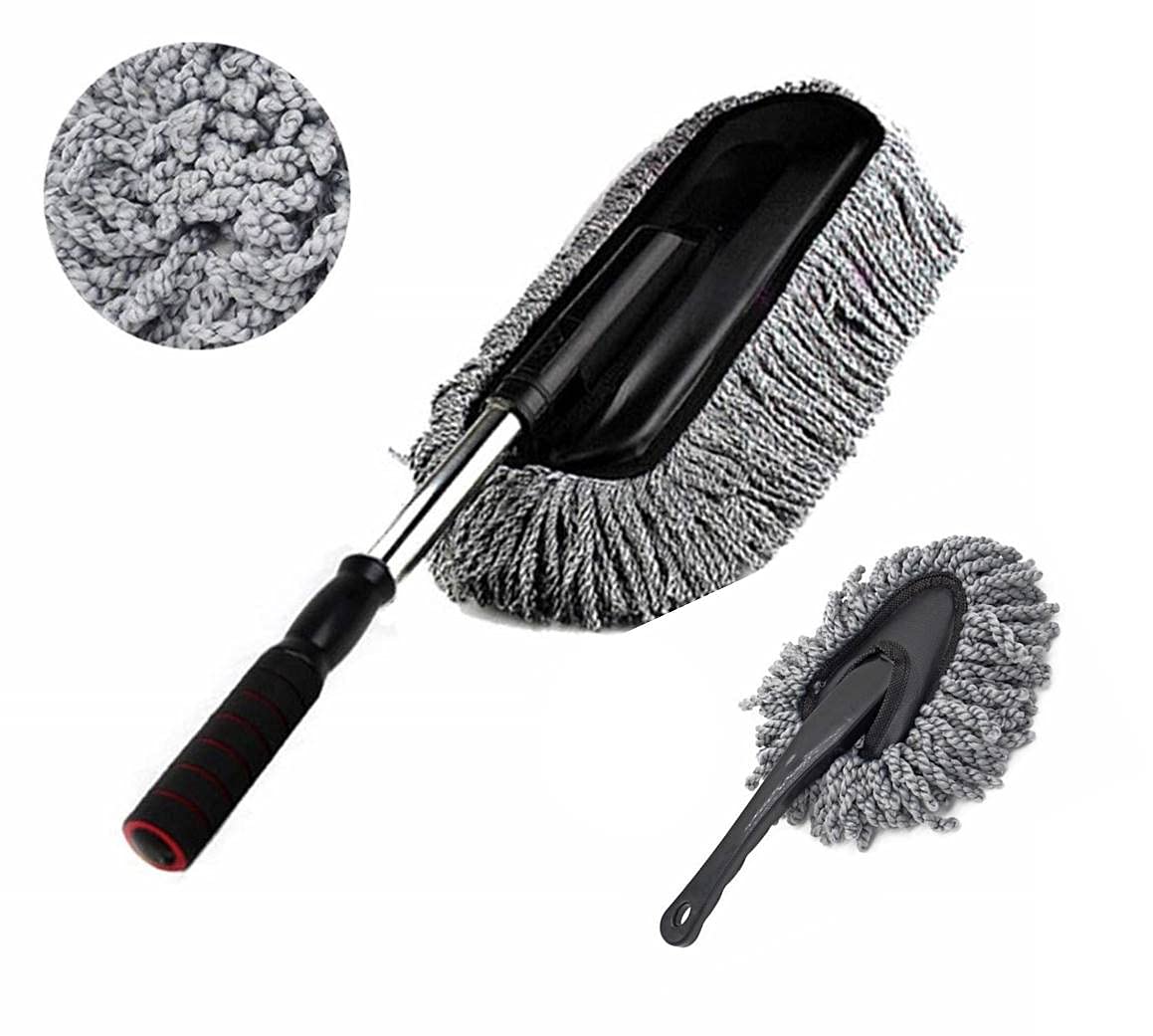 Sellerfoster Small Microfiber Car Cleaning Brush ? Soft Detailing Brush for Dashboard, Vents, Interior & Exterior Surfaces | Scratch-Free, Lightweight & Easy Grip