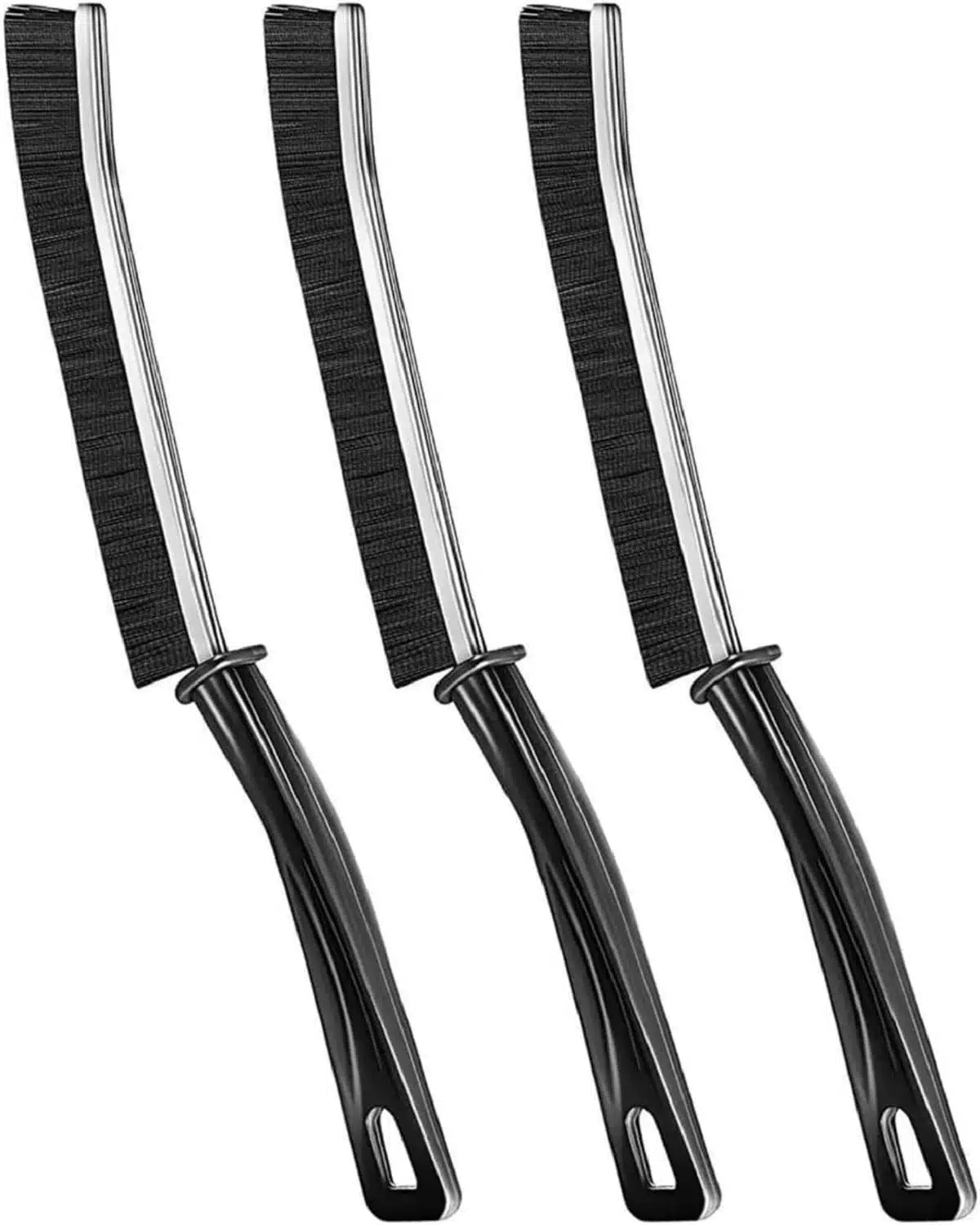 Sellerfoster Pack of 3 Mini Gap Cleaning Brush - Hard Bristle Gap Brush for Multipurpose Crevice Cleaning Brush Dead Corner Cleaner Used for Home Toilet Bathroom Kitchen Tiles Window Slots Cleaning Brush