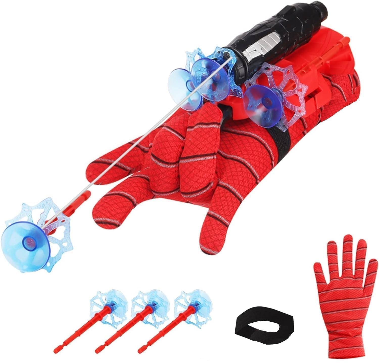 Sellerfoster Spider Web Shooter Toys for Kids Real Gadget Toys for Boys Gloves Launcher Wrist Toy for School Fancy Dress Costume, Cosplay Launcher, Sticky Wall Soft Bomb Action Figures