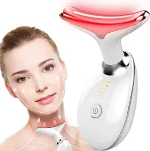 Sellerfoster Face and Neck Beauty Device, Multifunctional Facial Skin Care Tool, 7 Color Led Face Neck Massager for Skin Care Routine at Home Skin Groomer