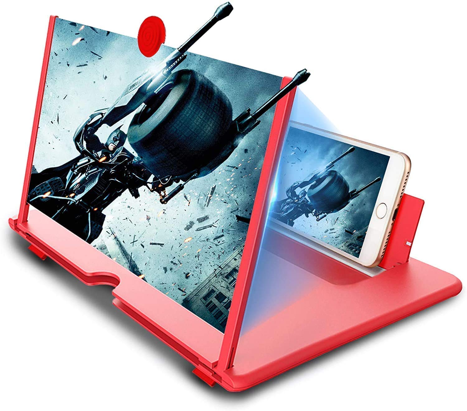 Sellerfoster 3D Mobile Phone Video Amplifier Screen Magnifier ? Foldable HD Display Enlarger Stand for Smartphones with Eye Protection & Portable Design