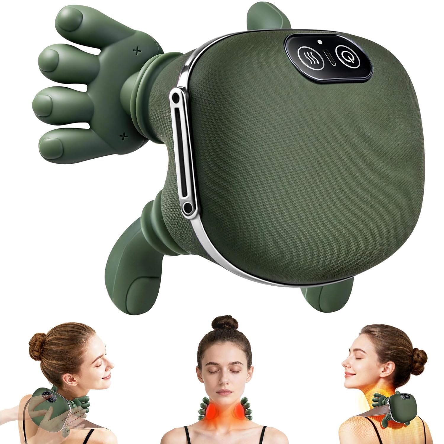 Sellerfoster Shoulder & Neck Massager with Heat ? Deep Tissue Electric Massager with Dual Speed & Dual-Zone Heating for Neck, Back & Legs Pain Relief