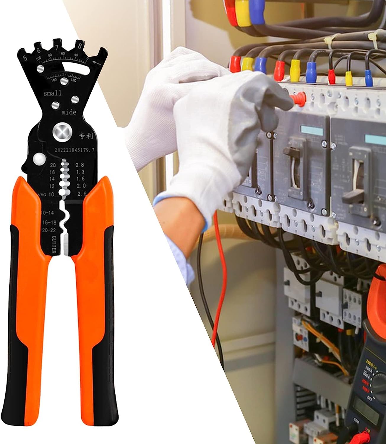 Sellerfoster WIRE STRIPPER MULTIFUNCTIONAL CABLE STRIPPER WIRE CUTTER WIRE CRIMPER PROFESSIONAL AUTOMATIC WIRE STRIPPING PLIERS TOOL FOR WIRE STRIPPING CUTTING CRIMPING WINDING WRENCH TOOL (5 IN 1 PLIERS)