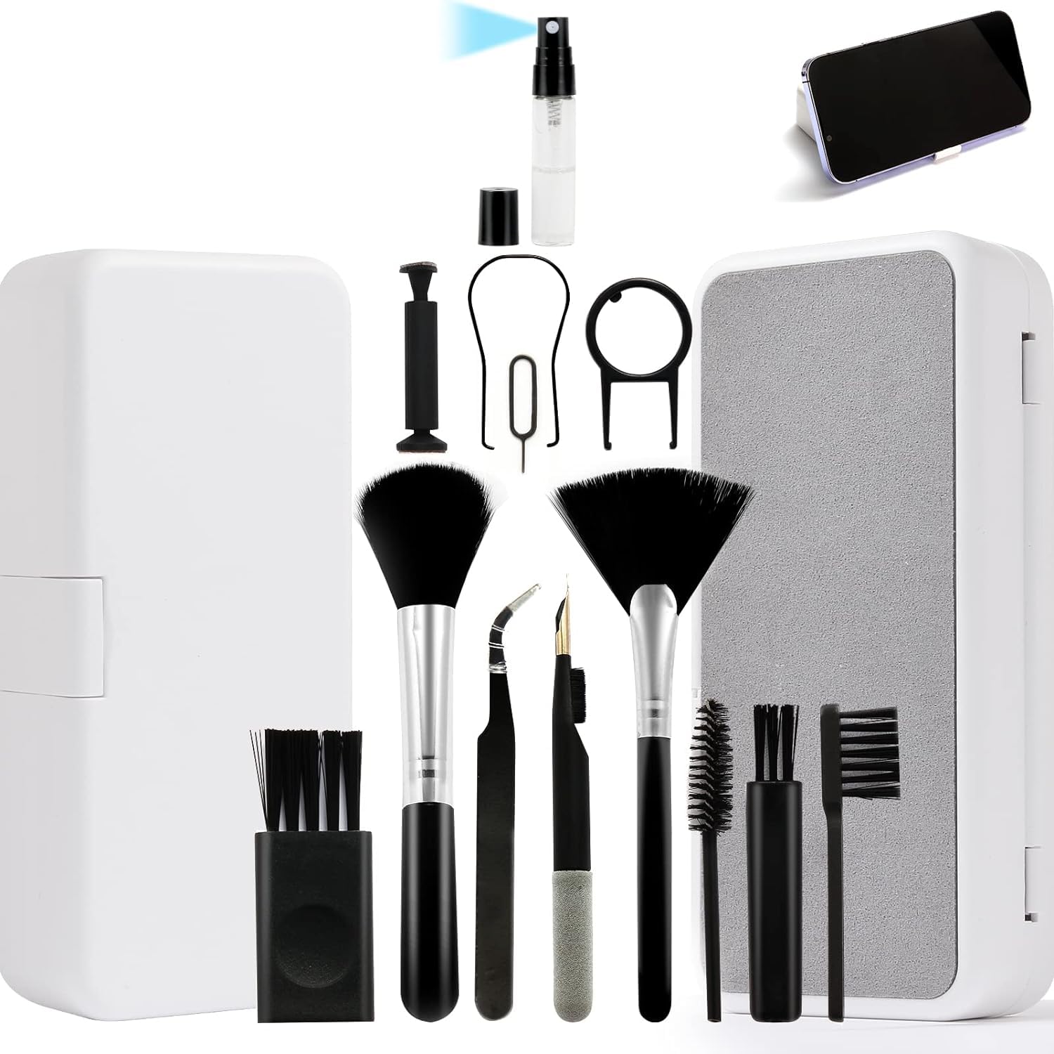 Sellerfoster 18 in 1 Electronic Cleaner Kit with 3 in 1 Cleaning Pen,Laptop Screen Keyboard Cleaning Kit,Computer Cleaning Kit, 18-in-1 Cleaning Kit for Gadgets, Airpods, Mobile, Tablet, Laptop, Computer