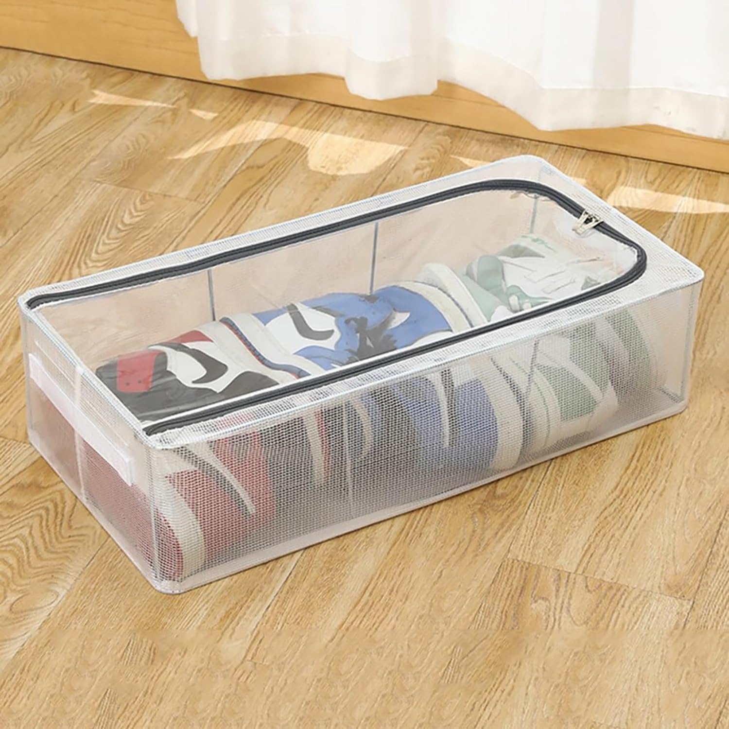 Sellerfoster Clear Foldable Shoe Bag (Small) ? Transparent Travel & Storage Organizer