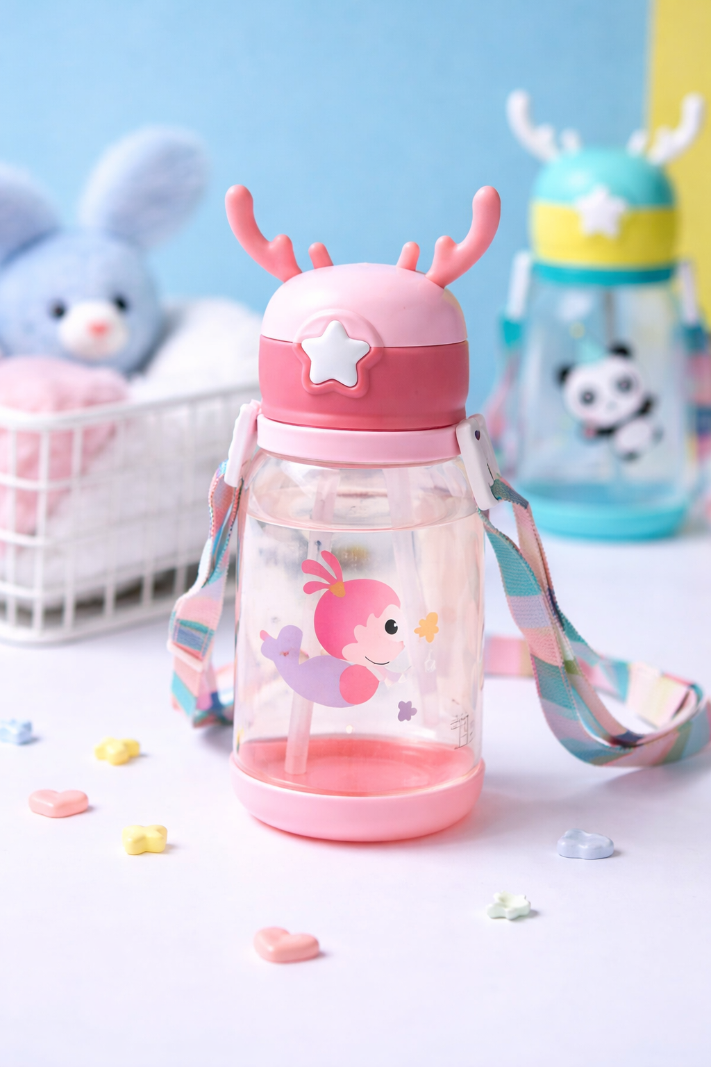 Sellerfoster 600 ml Cartoon Design Sippy Water Bottle for Kids ? Leak-Proof, BPA-Free Drinking Bottle